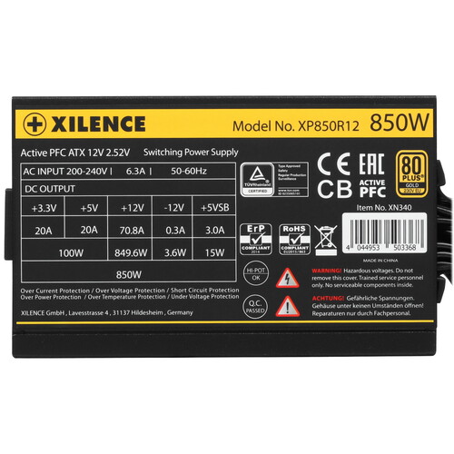 Купить Блок питания Xilence Gaming series XN340 850W  5417074. Характеристики, отзывы и цены в Донецке