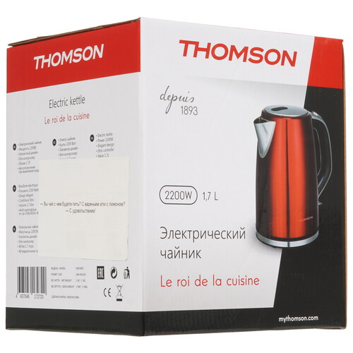 Купить Электрочайник Thomson K30E-4001 красный  9114204. Характеристики, отзывы и цены в Донецке