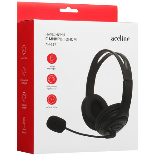 Купить Проводные наушники Aceline AH-217 черный  9073672. Характеристики, отзывы и цены в Донецке