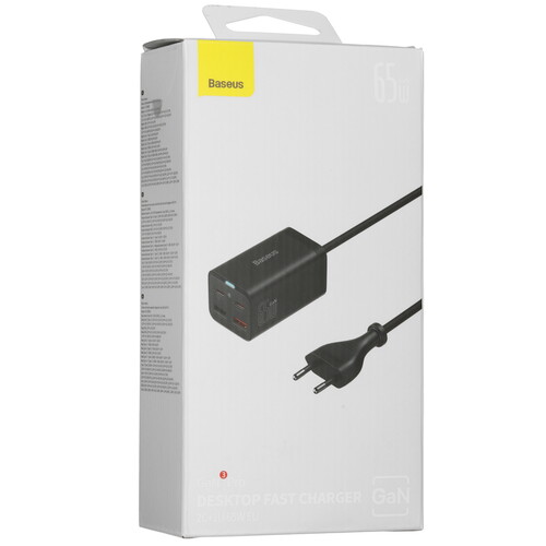 Купить Сетевое зарядное устройство Baseus GaN3 Pro Desktop 2C+2U черный  5495774. Характеристики, отзывы и цены в Донецке