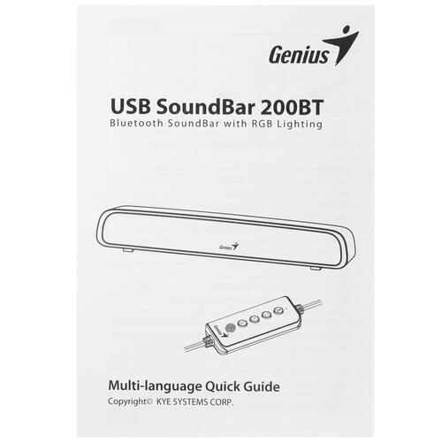 Купить Саундбар Genius 200BT черный  5421448. Характеристики, отзывы и цены в Донецке
