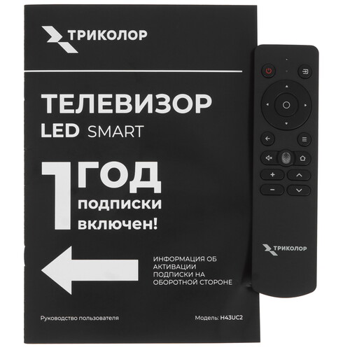 Купить 43" (109 см) Телевизор Триколор H43UC2 черный  9242652. Характеристики, отзывы и цены в Донецке