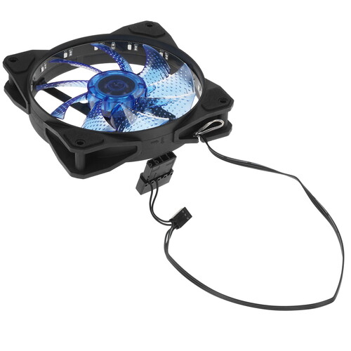 Купить Вентилятор Digma DFAN-LED-BLUE  черный  5615531. Характеристики, отзывы и цены в Донецке