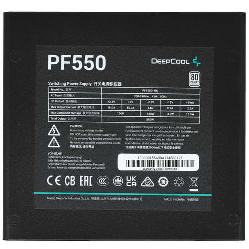 Купить Блок питания DEEPCOOL PF550 [R-PF550D-HA0B-EU] черный  4853757. Характеристики, отзывы и цены в Донецке