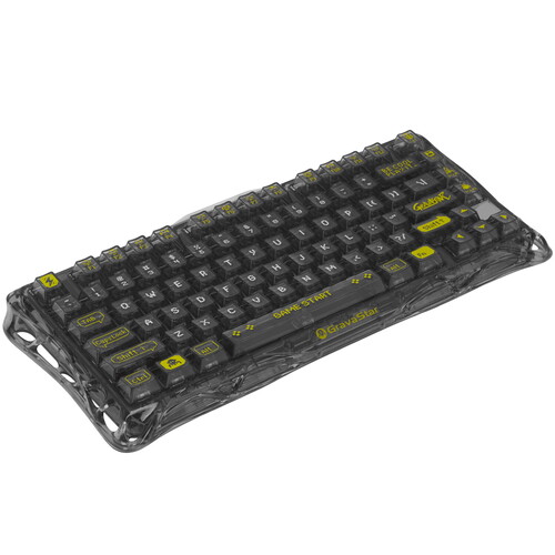 Купить Клавиатура проводная + беспроводная Gravastar Mercury K1 Transparent Black  9276733. Характеристики, отзывы и цены в Донецке