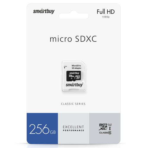 Купить Карта памяти Smartbuy microSDXC 256 ГБ [SB256GBSDCL10-01]  1098506. Характеристики, отзывы и цены в Донецке
