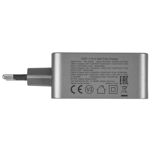 Купить Сетевое зарядное устройство Ugreen X763 серый  9146527. Характеристики, отзывы и цены в Донецке