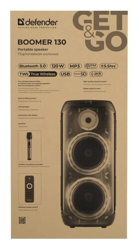 Купить Портативная колонка Defender Boomer 130, черный  5623584. Характеристики, отзывы и цены в Донецке