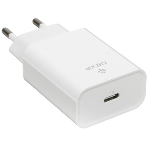 Купить Сетевое зарядное устройство DEXP IET25CD белый  5402395. Характеристики, отзывы и цены в Донецке