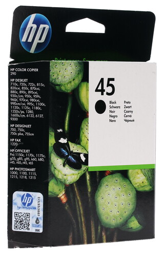 Купить Картридж HP 45 (51645AE) черный  0003170. Характеристики, отзывы и цены в Донецке