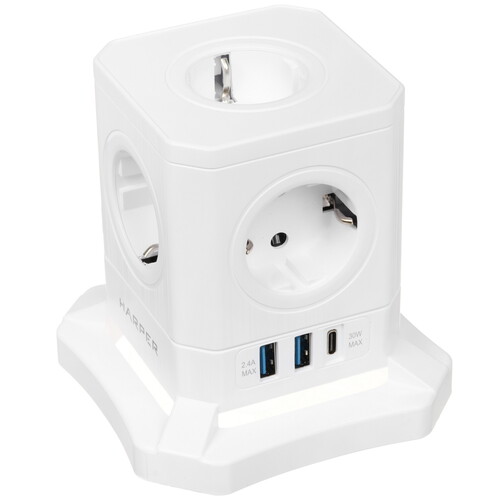 Купить Сетевой фильтр Harper UCH-730 White белый  9291024. Характеристики, отзывы и цены в Донецке