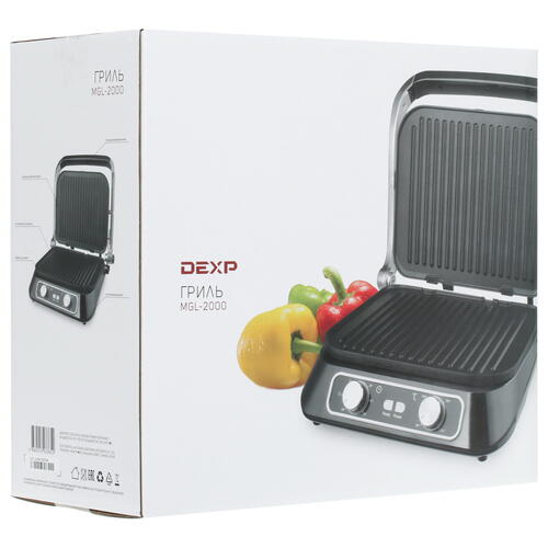 Купить Гриль DEXP MGL-2000 черный  1303973. Характеристики, отзывы и цены в Донецке
