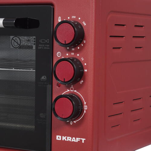 Купить Мини-печь Kraft KF-MO 3200 R красный  5333040. Характеристики, отзывы и цены в Донецке