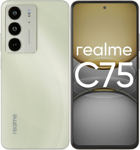 Купить 6.72" Смартфон realme C75 128 ГБ золотистый  5612589. Характеристики, отзывы и цены в Донецке