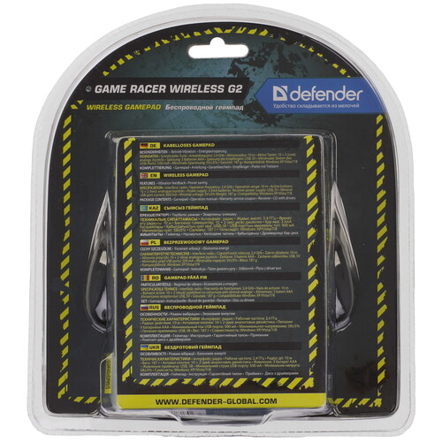 Купить Геймпад беспроводной Defender Game Racer Wireless G2 черный  5039669. Характеристики, отзывы и цены в Донецке