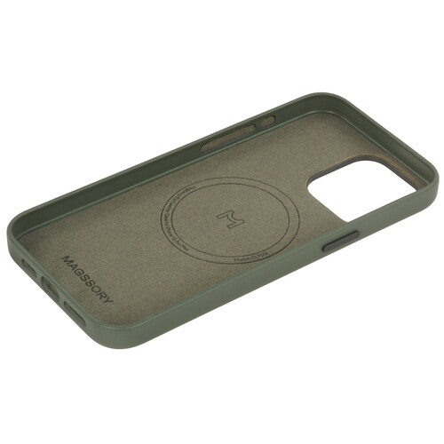 Купить Накладка  Magssory Eco Leather Case для Apple iPhone 15 Pro Max зеленый  9265538. Характеристики, отзывы и цены в Донецке
