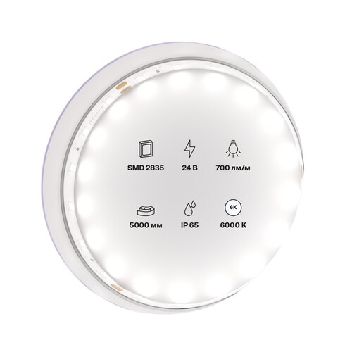 Купить Светодиодная лента Maytoni 24В 2835 7.2Вт/м 6000K 5м IP65  9184994. Характеристики, отзывы и цены в Донецке