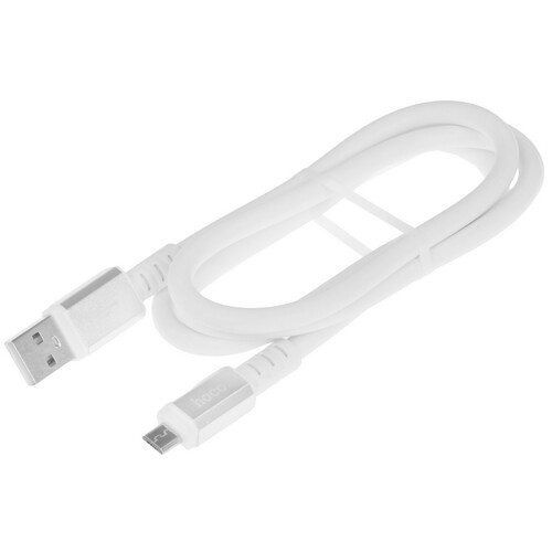 Купить Кабель круглый Hoco micro USB - USB 2.0 Type-A белый 1 м  9244453. Характеристики, отзывы и цены в Донецке