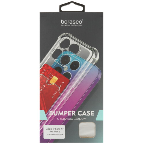 Купить Накладка  BoraSCO Bumper Case для Apple iPhone 17 Pro Max прозрачный  5637742. Характеристики, отзывы и цены в Донецке