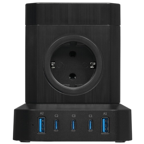 Купить Сетевой фильтр Qumo Power Block System PD1 SFU2PD черный  5489821. Характеристики, отзывы и цены в Донецке