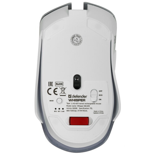 Купить Мышь беспроводная/проводная Defender Whisper GM-209  9295323. Характеристики, отзывы и цены в Донецке