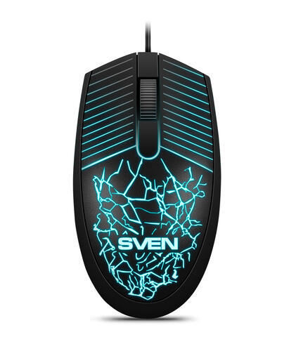 Купить Мышь проводная SVEN RX-70  черный  1394335. Характеристики, отзывы и цены в Донецке