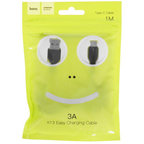 Купить Кабель круглый Hoco USB Type-C - USB 2.0 Type-A черный 1 м  5452400. Характеристики, отзывы и цены в Донецке