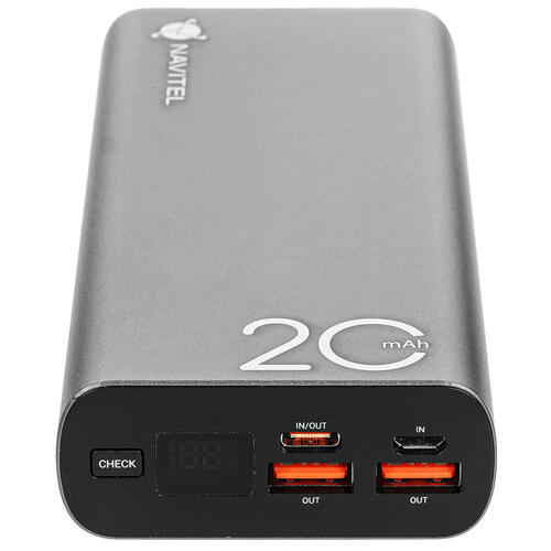 Купить Портативный аккумулятор NAVITEL PWR20 AL серебристый  5418720. Характеристики, отзывы и цены в Донецке