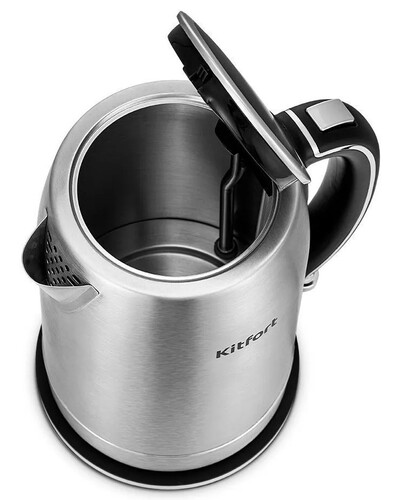 Купить Электрочайник Kitfort КТ-6175 серебристый  9220555. Характеристики, отзывы и цены в Донецке