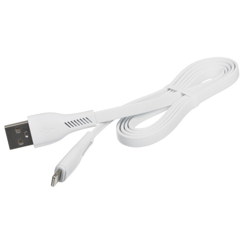 Купить Кабель плоский Borofone Lightning 8-pin - USB 2.0 Type-A белый 1 м  5475108. Характеристики, отзывы и цены в Донецке