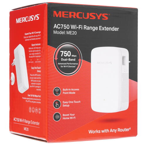 Купить Усилитель беспроводного сигнала Mercusys ME20  5095373. Характеристики, отзывы и цены в Донецке