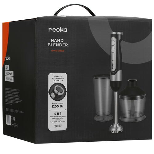 Купить Блендер погружной Reoka RKHB-S12205 черный  5400712. Характеристики, отзывы и цены в Донецке