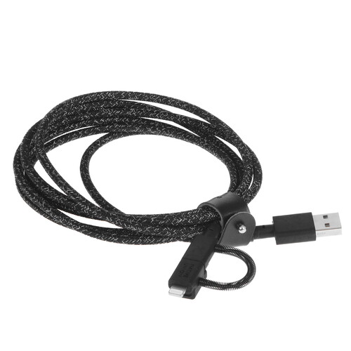 Купить Кабель круглый Native Union Lightning 8-pin MFI, micro USB, USB Type-C - USB 2.0 Type-A черный 2 м  5466064. Характеристики, отзывы и цены в Донецке