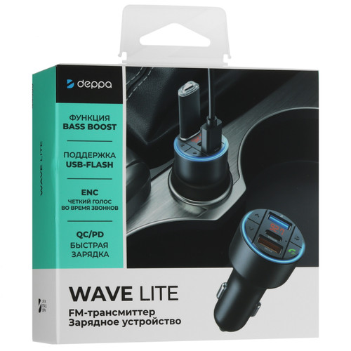 Купить FM-трансмиттер Deppa Wave Lite  5607794. Характеристики, отзывы и цены в Донецке