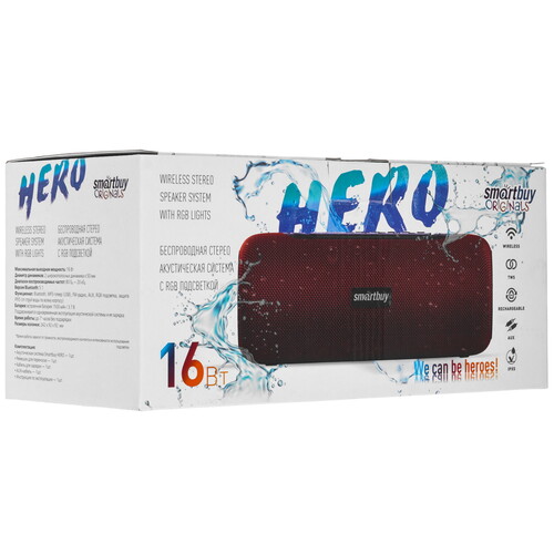 Купить Портативная колонка Smartbuy HERO, красный  9190206. Характеристики, отзывы и цены в Донецке