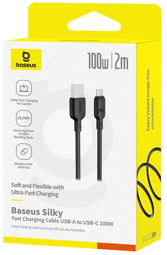 Купить Кабель круглый Baseus USB Type-C - USB 2.0 Type-A черный 2 м  5627516. Характеристики, отзывы и цены в Донецке