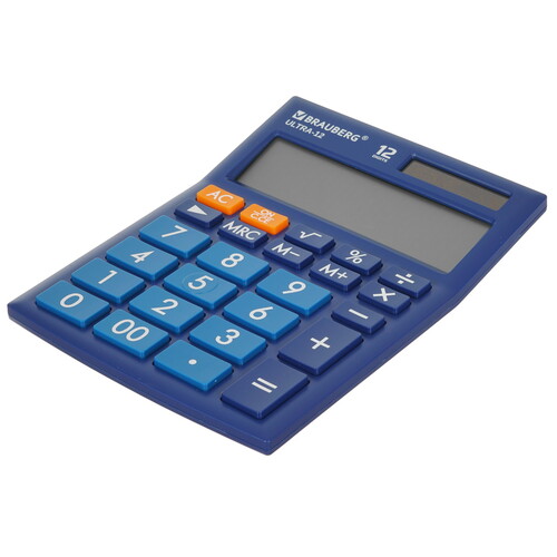 Купить Калькулятор бухгалтерский Brauberg ULTRA-12-BU  5044594. Характеристики, отзывы и цены в Донецке