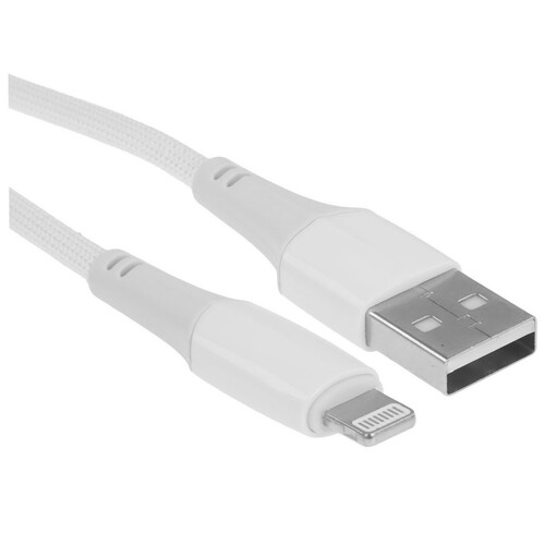 Купить Кабель круглый Hoco Lightning 8-pin - USB 2.0 Type-A белый 1 м  9238195. Характеристики, отзывы и цены в Донецке