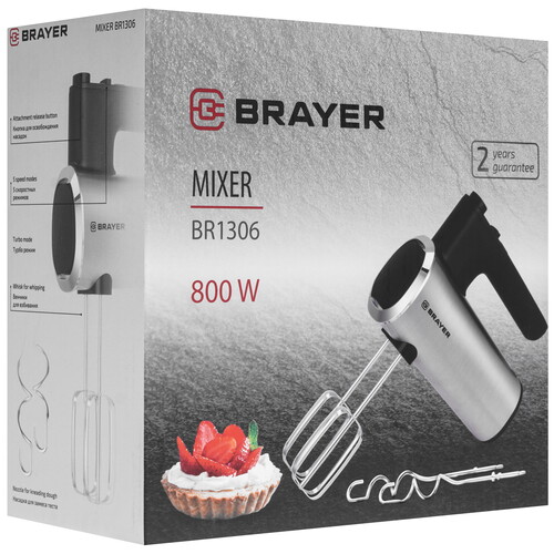 Купить Миксер BRAYER BR1306 серебристый  9054057. Характеристики, отзывы и цены в Донецке