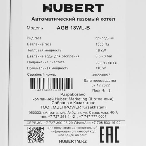 Купить Газовый котел HUBERT AGB 18WLB настенный  9961204. Характеристики, отзывы и цены в Донецке