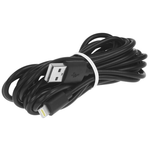 Купить Кабель круглый BoraSCO Lightning 8-pin - USB 2.0 Type-A черный 3 м  5614035. Характеристики, отзывы и цены в Донецке