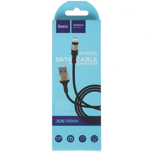 Купить Кабель круглый Hoco Lightning 8-pin - USB 2.0 Type-A золотистый 1 м  5475065. Характеристики, отзывы и цены в Донецке