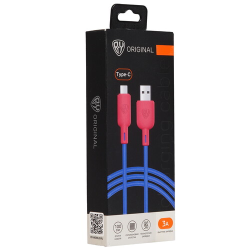 Купить Кабель круглый BY USB Type-C - USB 2.0 Type-A синий 1 м  5482080. Характеристики, отзывы и цены в Донецке