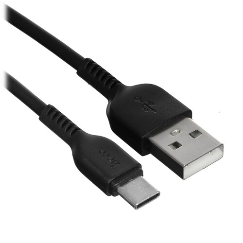 Купить Кабель круглый Hoco USB Type-C - USB 2.0 Type-A черный 2 м  5474970. Характеристики, отзывы и цены в Донецке