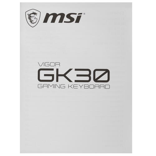 Купить Клавиатура  проводная MSI Vigor GK30 White  4836394. Характеристики, отзывы и цены в Донецке
