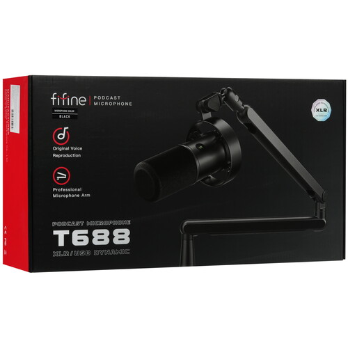 Купить Микрофонный комплект Fifine T688 черный  5476323. Характеристики, отзывы и цены в Донецке