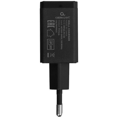 Купить Сетевое зарядное устройство Cablexpert MP3A-PC-55 черный  5480019. Характеристики, отзывы и цены в Донецке