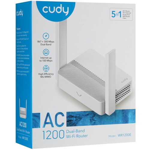 Купить Wi-Fi роутер Cudy WR1200E  5498328. Характеристики, отзывы и цены в Донецке