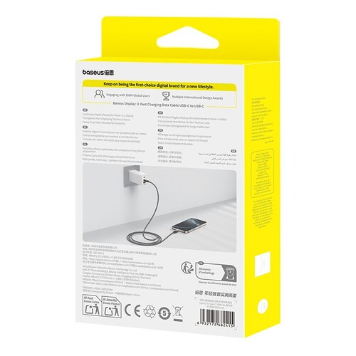 Купить Кабель круглый Baseus USB Type-C - USB Type-C черный 2 м  5627751. Характеристики, отзывы и цены в Донецке