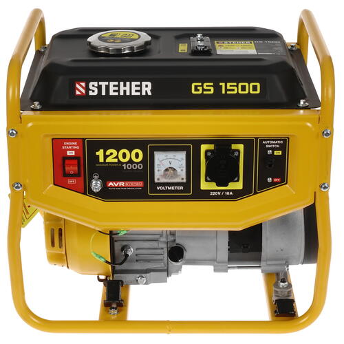 Купить Электрогенератор   бензиновый STEHER GS-1500  5307659. Характеристики, отзывы и цены в Донецке